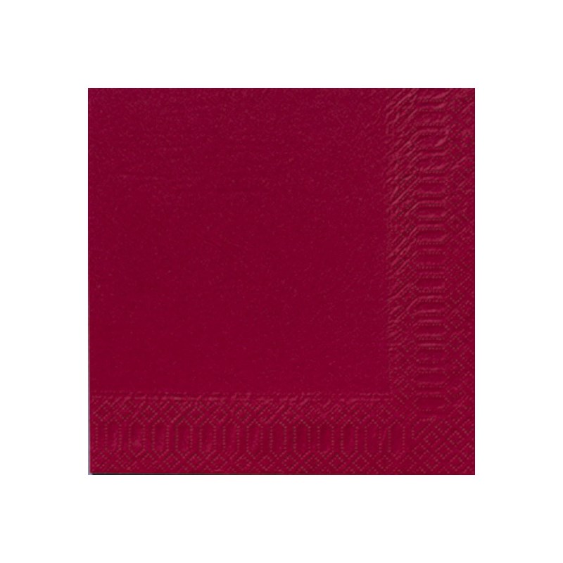 Serviettes Duni 40x40 - 2 plis - Bordeaux - 125 pcs